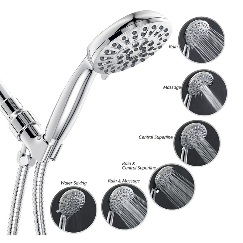 Amazon Hot Selling cUPC 6 Functions Spa Hand Shower Set with ABS material