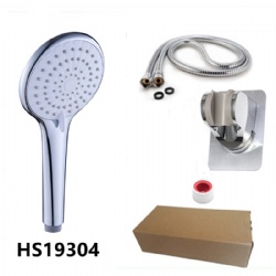 Amazon Ebay hot selling plastic 3 Functions hand held  shower head set for bathroom wholesale with adhesive bracket and 1.5m shower hose