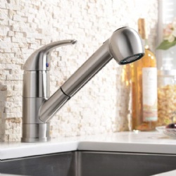 copper kitchen faucet sink single hole heat and cold water pull out faucet double water supply mode multifunctions faucet