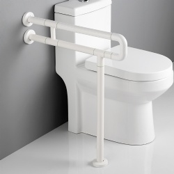 Medical non-slip hospital white abs plastic disabled toilet handrail handicap safety grab bar grab rail for senior elderly
